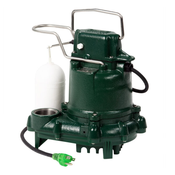 ZOELLER Automatic Sump Pump 3/10 HP, 42gpm @ 5 Ft. of Head,115V, 1Phase, Model M53 with 9 ft Cord and LED Plug