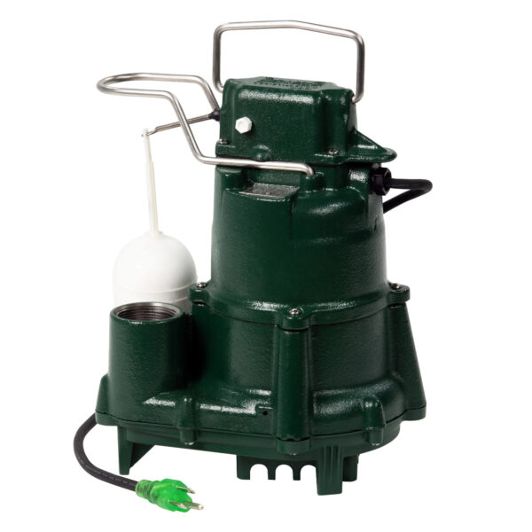 ZOELLER Automatic Sump Pump  1/2 HP, 72gpm @ 5 Ft. of Head,115V, 1Phase, Model M98 with 9ft. Cord and LED Plug